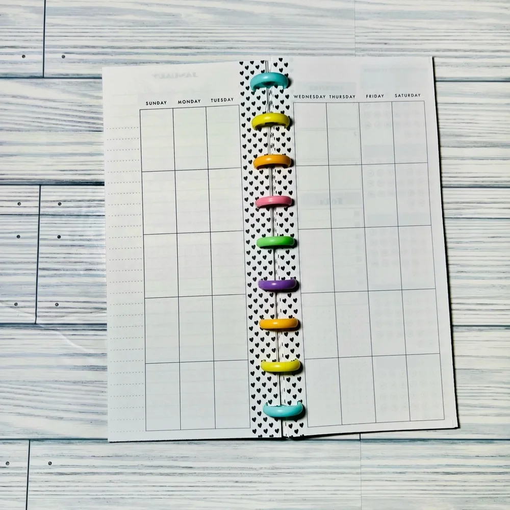 Skinny classic Happy Planner Inserts monthly Layout